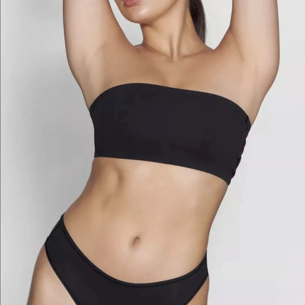 Skims Black Bandeau Bra ($28) Size XS